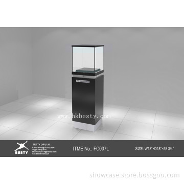 classical black  tower display showcase for top grade jewelry or watches